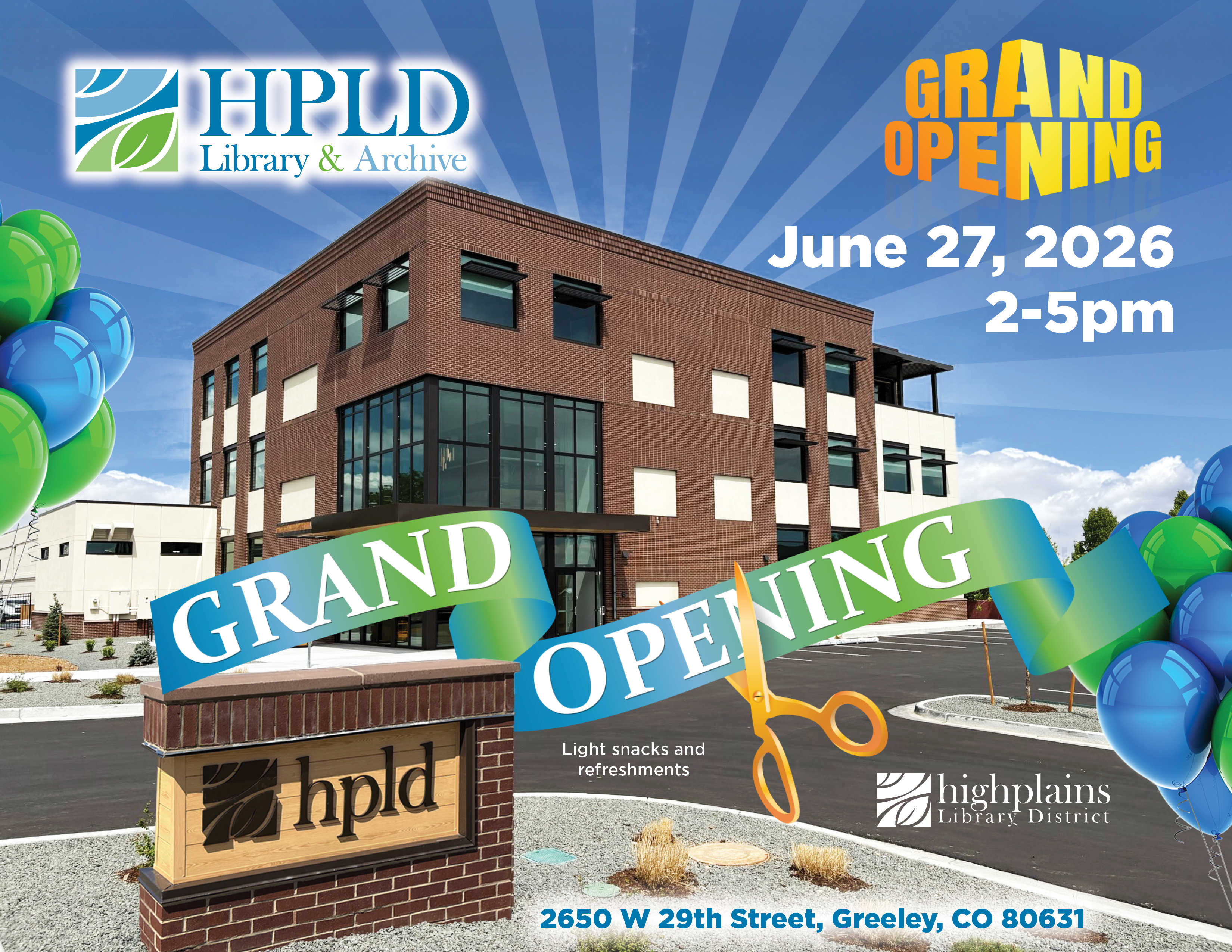 Grand Opening of High Plains Library District Flyer